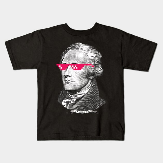 Awesome Pink Shades Alexander Hamilton Kids T-Shirt by X_basilisk_X